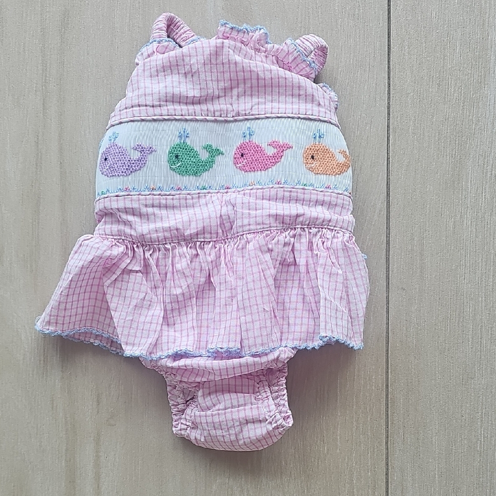 Velani Classics Pink Whale Patterned Baby Bloomers